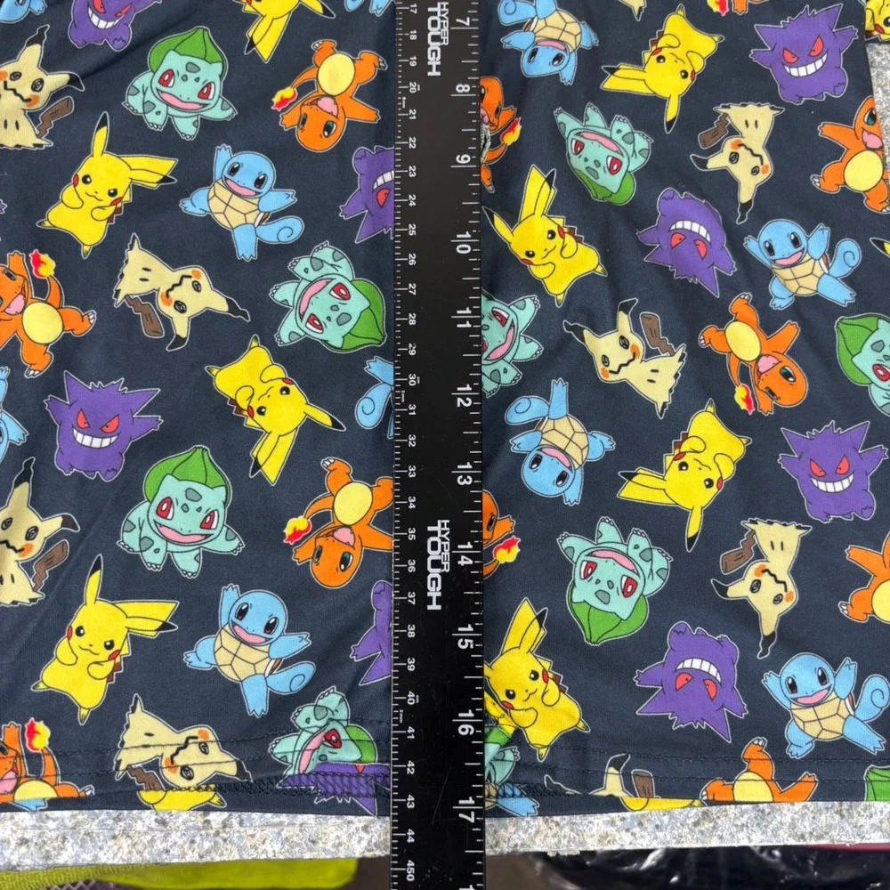 Pokemon Pajama Shirt Kids XS 4/5 Black Pikachu Gengar Sleep Top K294606